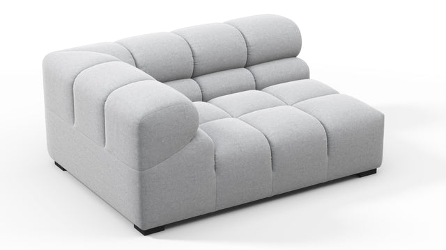 Tufted - Tufted Module, Large Left Corner, Light Gray Wool