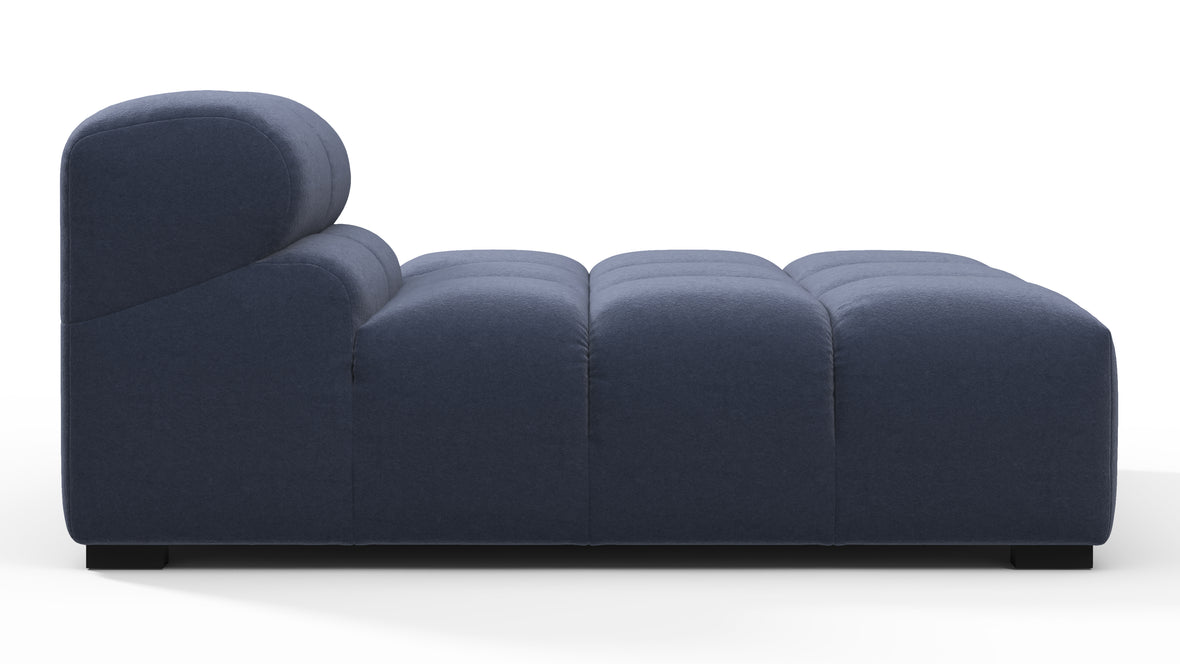 Tufted - Tufted Module, Right Chaise, Armless, Royal Blue Wool