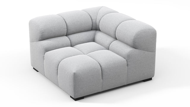 Tufted - Tufted Module, Right Corner, Light Gray Wool