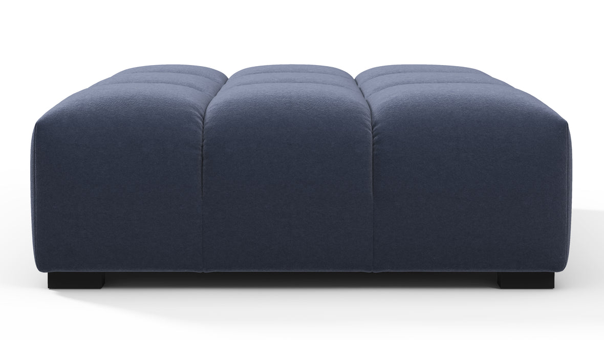 Tufted - Tufted Ottoman, Royal Blue Wool