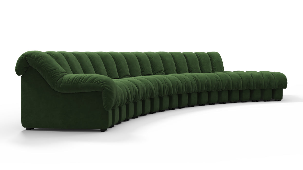 DS 600 - DS 600 Sectional, Combination 1, Left Arm, Tarragon Vegan Suede