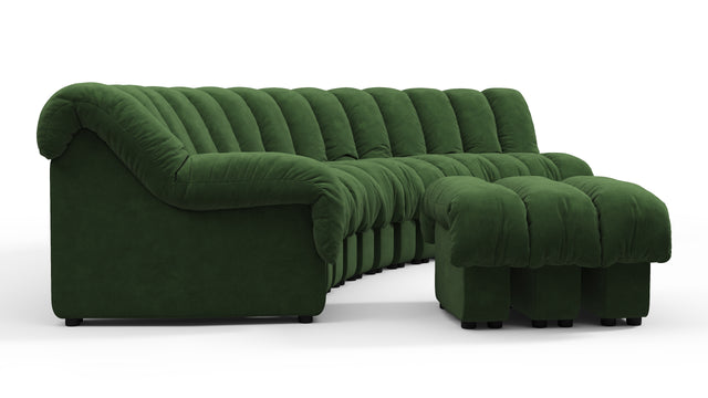 DS 600 - DS 600 Sectional, Combination 2, Left Arm, Tarragon Vegan Suede