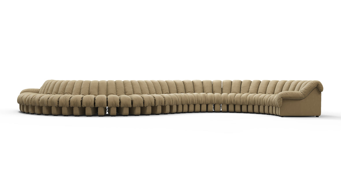 DS 600 - DS 600 Curved Sectional, Beige Vegan Leather