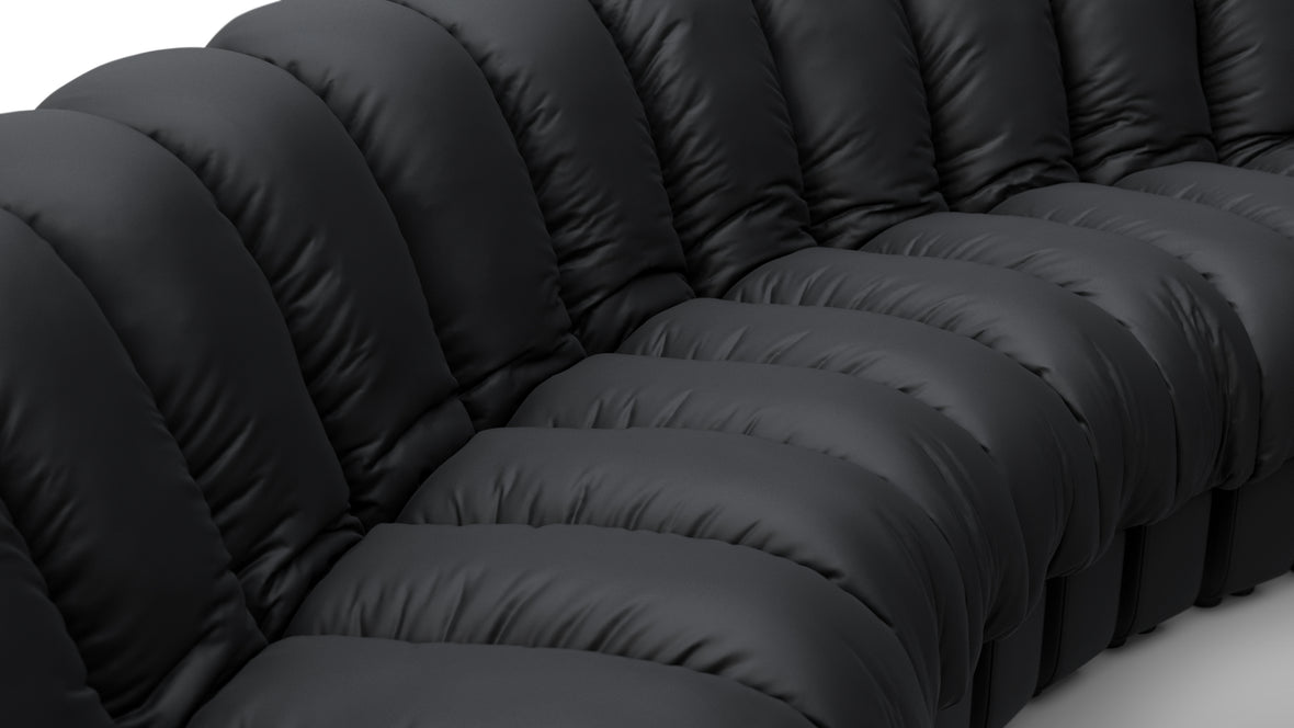 DS 600 - DS 600 Curved Sectional, Black Vegan Leather