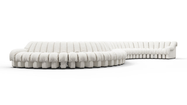 DS 600 - DS 600 Curved Sectional, White Boucle