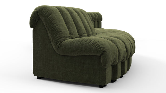 DS 600 - DS 600 Double Sided Curved Sectional, Moss Green Chenille