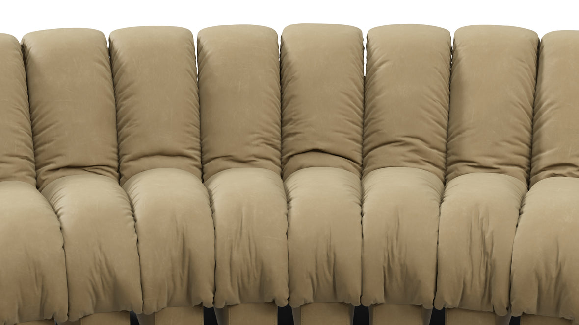 DS 600 - DS 600 Large Open End Sofa, Beige Vegan Leather