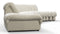 DS 600 - DS 600 Large Open End Sofa, Cream Vegan Leather