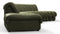 DS 600 - DS 600 Large Open End Sofa, Deep Olive Vegan Leather