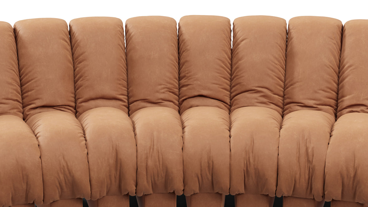 DS 600 - DS 600 Large Open End Sofa, Tan Vegan Leather