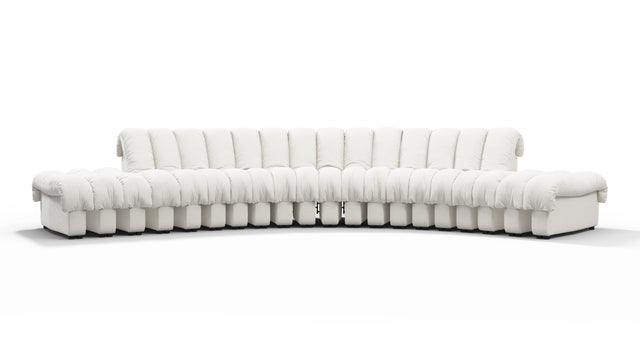 DS 600 - DS 600 Large Open End Sofa, White Boucle