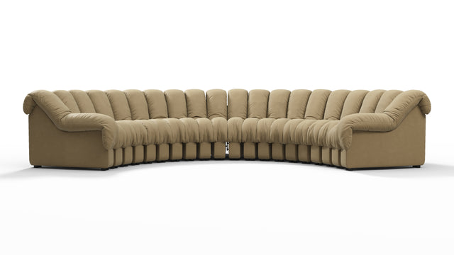 DS 600 - DS 600 Large Sectional, U Shape, Beige Vegan Leather