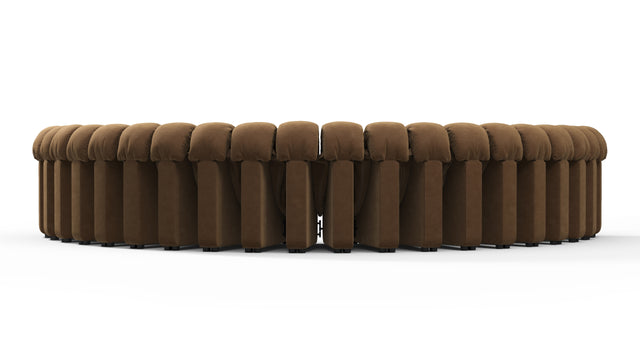 DS 600 - DS 600 Large Sectional, U Shape, Brown Vegan Suede