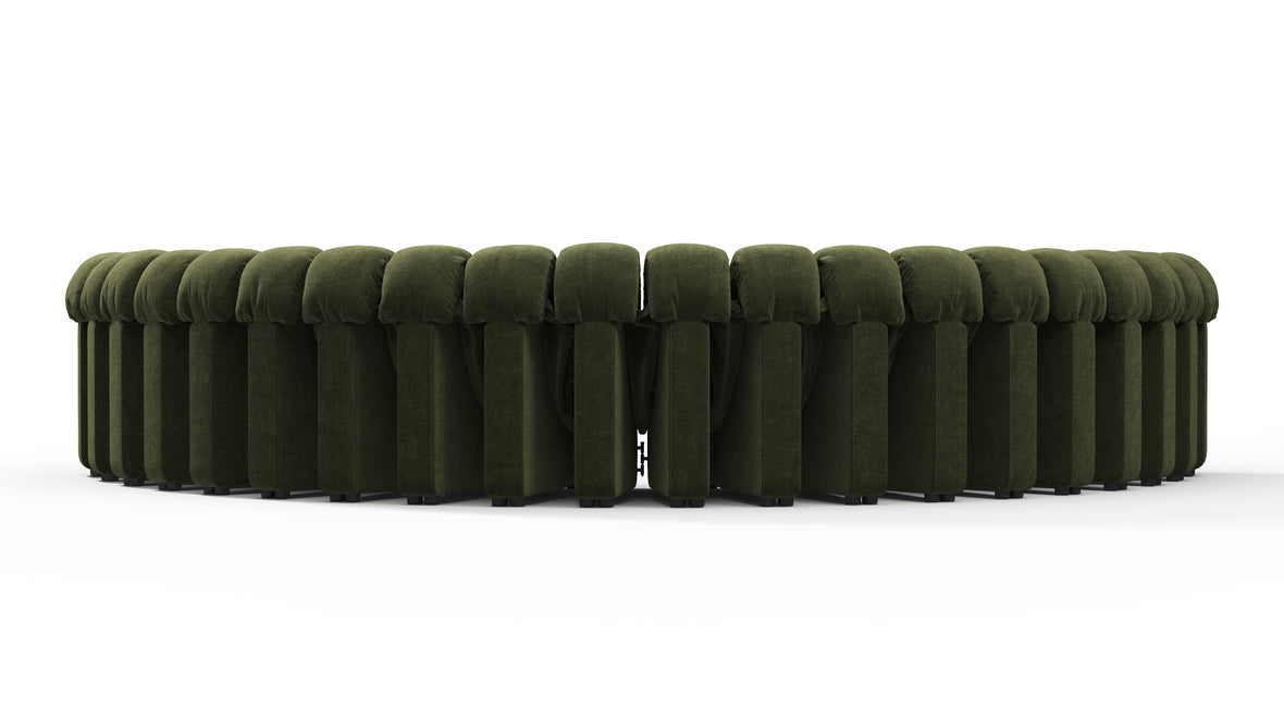 DS 600 - DS 600 Large Sectional, U Shape, Moss Green Chenille