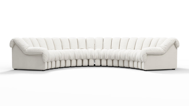 DS 600 - DS 600 Large Sectional, U Shape, White Boucle