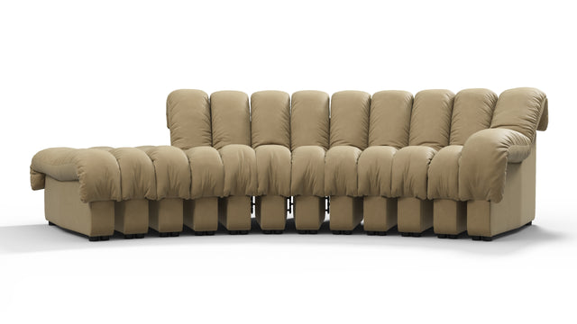 DS 600 - DS 600 Small Open End Sofa, Left, Beige Vegan Leather