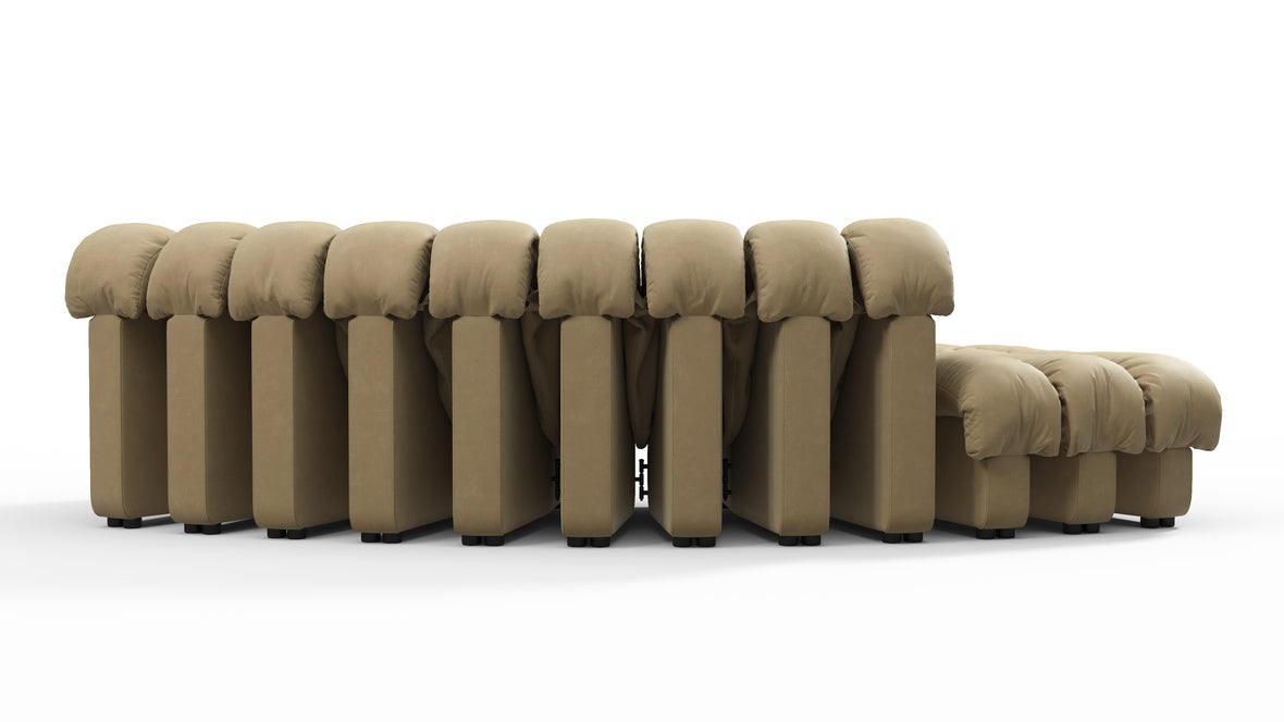 DS 600 - DS 600 Small Open End Sofa, Left, Beige Vegan Leather