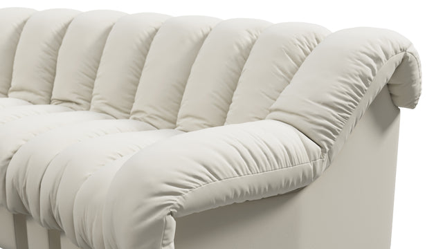 DS 600 - DS 600 Small Open End Sofa, Left, Cream Vegan Leather