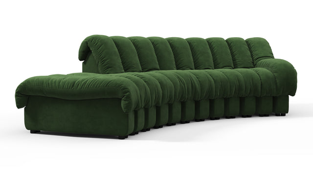 DS 600 - DS 600 Small Open End Sofa, Left, Tarragon Vegan Suede