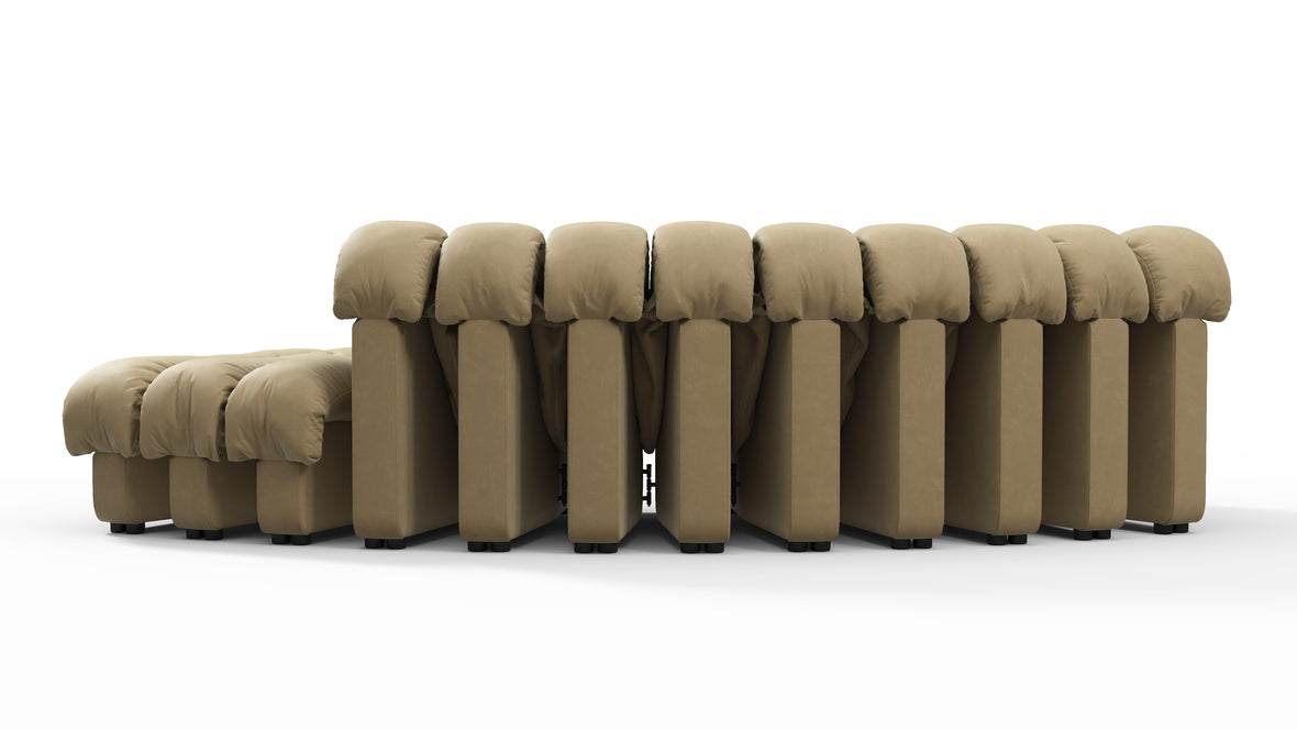 DS 600 - DS 600 Small Open End Sofa, Right, Beige Vegan Leather