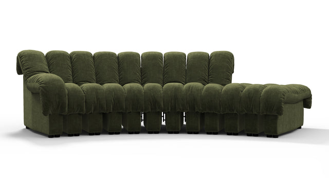 DS 600 - DS 600 Small Open End Sofa, Right, Moss Green Chenille