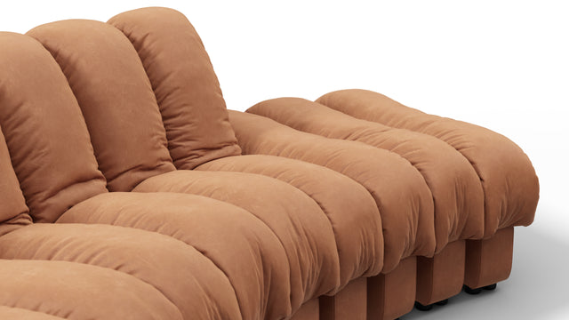 DS 600 - DS 600 Small Open End Sofa, Right, Tan Vegan Leather