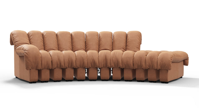 DS 600 - DS 600 Small Open End Sofa, Right, Tan Vegan Leather