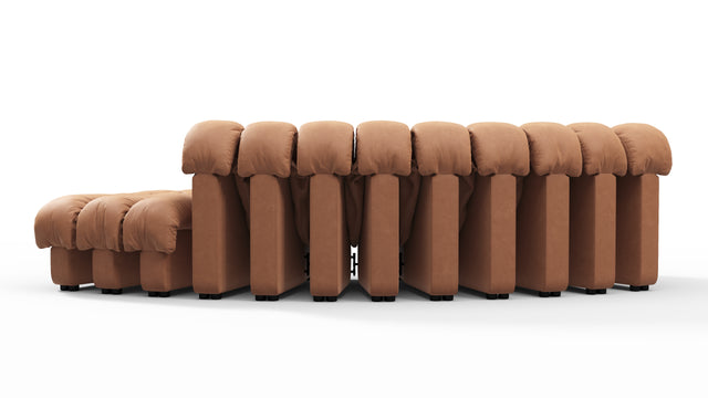 DS 600 - DS 600 Small Open End Sofa, Right, Tan Vegan Leather