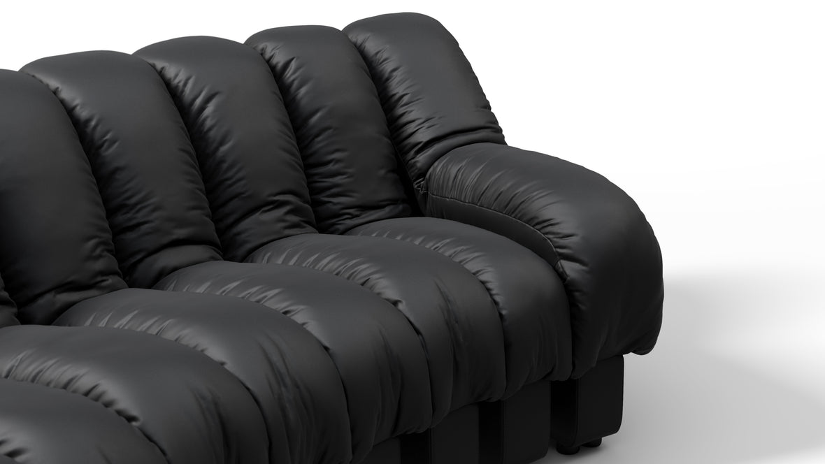 DS 600 - DS 600 Three Seater Sofa, Black Vegan Leather