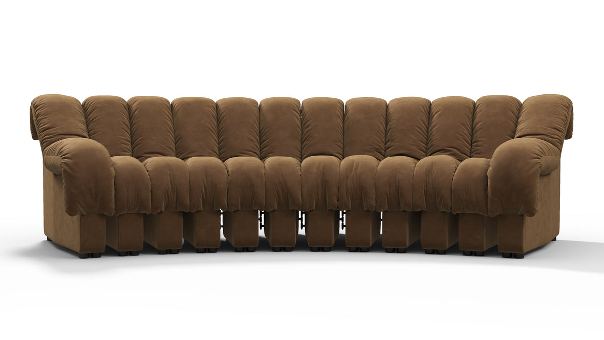 DS 600 - DS 600 Three Seater Sofa, Brown Vegan Suede