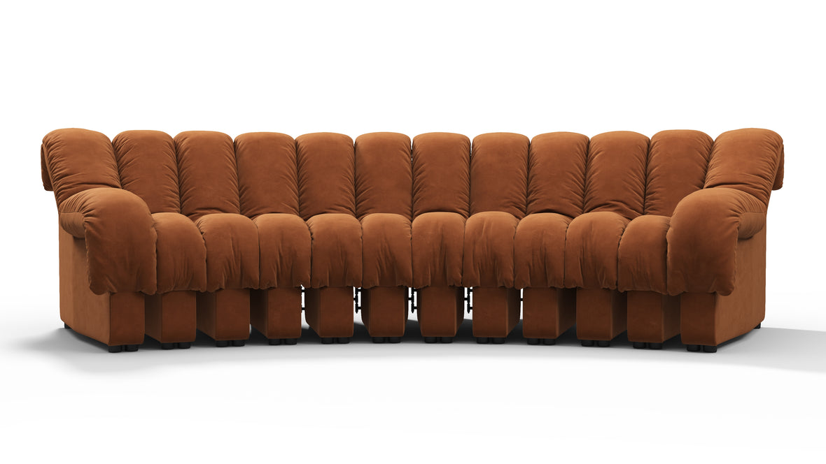 DS 600 - DS 600 Three Seater Sofa, Burnt Orange Vegan Suede