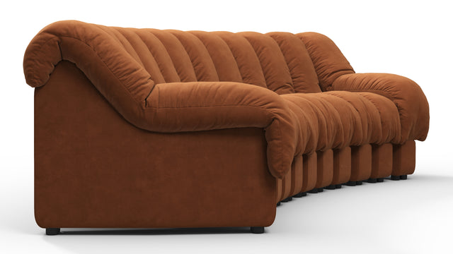 DS 600 - DS 600 Three Seater Sofa, Burnt Orange Vegan Suede