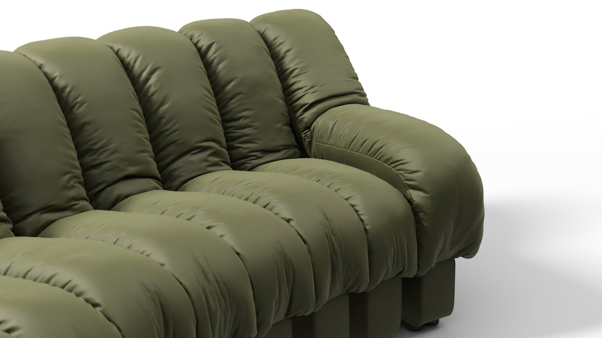 DS 600 - DS 600 Three Seater Sofa, Deep Olive Vegan Leather