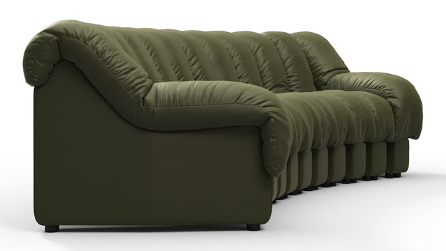 DS 600 - DS 600 Three Seater Sofa, Deep Olive Vegan Leather