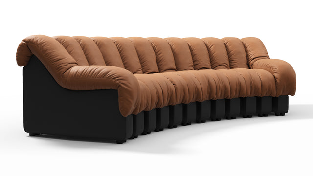 DS 600 - DS 600 Three Seater Sofa, Vintage Tan and Black Vegan Leather