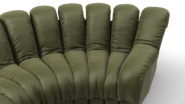 DS 600 - DS 600 Sectional, U Shape, Deep Olive Vegan Leather