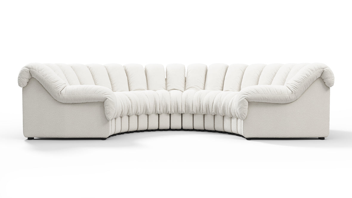 DS 600 - DS 600 Sectional, U Shape, White Boucle