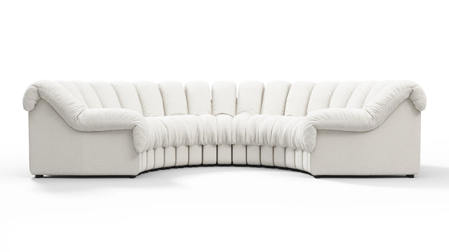 DS 600 - DS 600 Sectional, U Shape, White Boucle