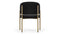 Esme - Esme Dining Chair, Black Plush Velvet and Brushed Brass