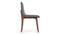 LeBlanc - LeBlanc Side Chair, Glacier Gray Vegan Leather and Walnut