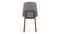 LeBlanc - LeBlanc Side Chair, Glacier Gray Vegan Leather and Walnut