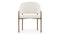 Esme - Esme Dining Chair, Oatmeal Brushed Weave and Brushed Brass