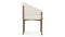 Esme - Esme Dining Chair, Oatmeal Brushed Weave and Brushed Brass