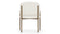 Esme - Esme Dining Chair, Oatmeal Brushed Weave and Brushed Brass