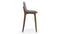 LeBlanc - LeBlanc Counter Stool, Glacier Gray Vegan Leather and Walnut