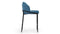 Aben - Aben Counter Stool, Aegean Blue Velvet and Black