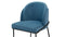 Aben - Aben Dining Chair, Aegean Blue Velvet and Black