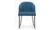 Aben - Aben Dining Chair, Aegean Blue Velvet and Black