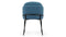 Aben - Aben Dining Chair, Aegean Blue Velvet and Black