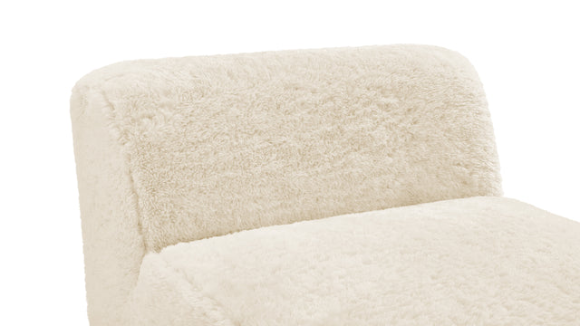 Iona - Iona Chaise, White Long Hair Sherpa